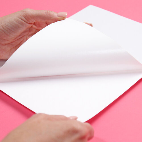  8.5x11 Sticker Paper - Printable - Matte White - 30 Sheets