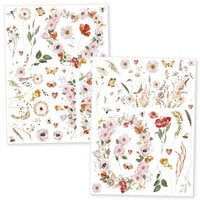 Scrapbook.com - Wild Blooms - Rub-On Transfers - 6x8 - 2 Sheets
