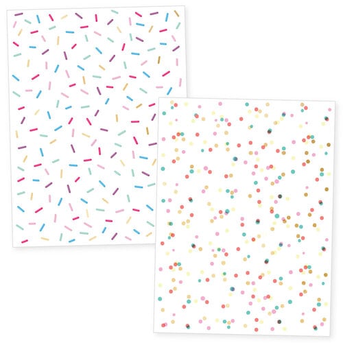 Scrapbook.com - Sprinkles - Metallic Rub-On Transfers - 6x8 - 2 Sheets