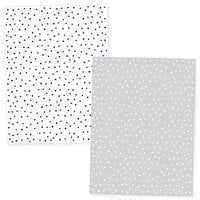 Scrapbook.com - Polka Dots - Rub-On Transfers - Black and White - 6x8 - 2 Sheets