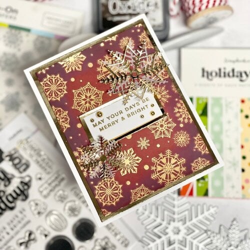 Scrapbook.com - Snowflakes - Metallic Rub-On Transfers - Gold and Silver - 6x8 - 2 Sheets Scrapbook.com - Snowflakes - Metallic Rub-On Transfers - Gold and Silver - 6x8 - 2 Sheets
