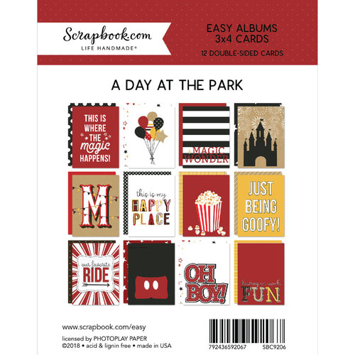 Scrapbook.com - 3 x 4 - Cards for Easy Albums - Magical Day at the Park - 12 Pack