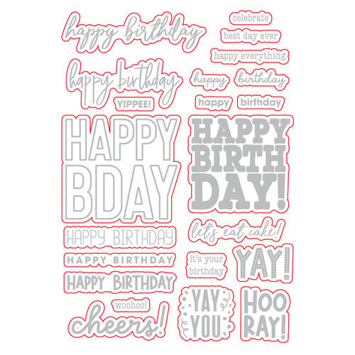 Scrapbook.com - Coordinating Die Set - Happy Birthday