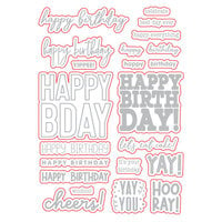 Scrapbook.com - Decorative Die Set - Happy Birthday