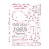 Scrapbook.com - Decorative Die Set - Whale Hello