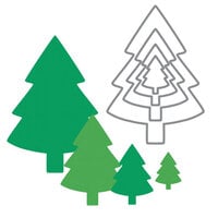 Scrapbook.com - Decorative Die Set - Nested Fir Trees