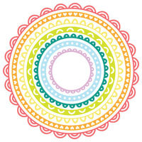 Scrapbook.com - Decorative Die Set - Nested Fancy Circle Borders - Set of 7