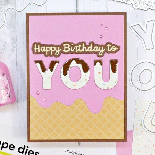 Scrapbook.com - Decorative Die Set - Scoops of Fun