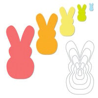 Scrapbook.com - Decorative Die Set - Bunnies - Nested Peeps