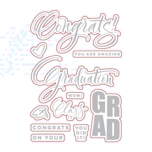 Scrapbook.com - Coordinating Die Set - Graduation