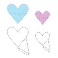 Scrapbook.com - Decorative Die Set - DIY Pockets - Scalloped Hearts - Set of 2