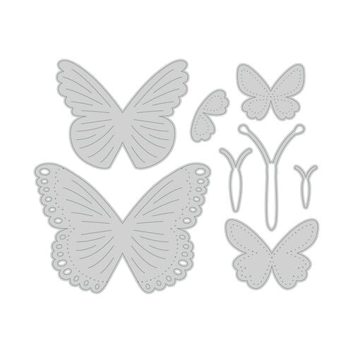 Scrapbook.com - Decorative Die Set - Heirloom Butterflies
