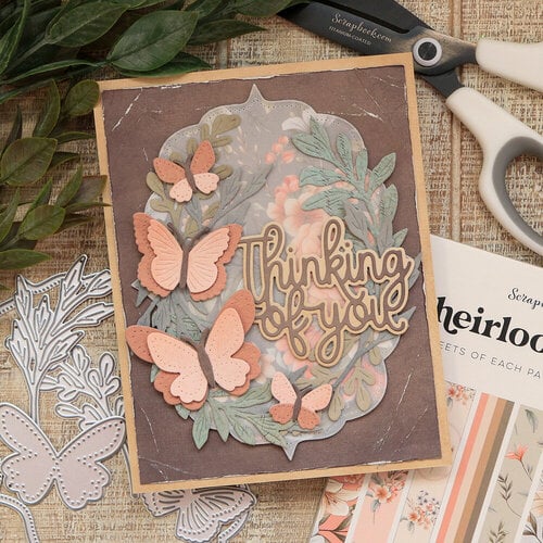 Scrapbook.com - Decorative Die Set - Heirloom Butterflies