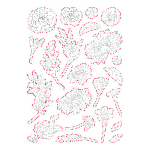 Scrapbook.com - Coordinating Die Set - Heirloom Florals
