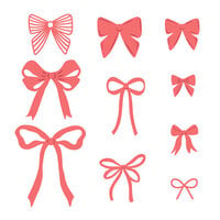 image of Scrapbook.com - Decorative Die Set - Bow Toppers