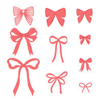 Scrapbook.com - Decorative Die Set - Bow Toppers