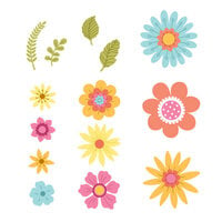 Scrapbook.com - Decorative Die Set - Build and Layer - Sunny Lane - Florals