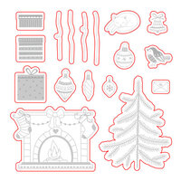 Scrapbook.com - Decorative Die Set - Home for Christmas