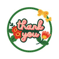 Scrapbook.com - Decorative Die Set - Joyful - Thank You