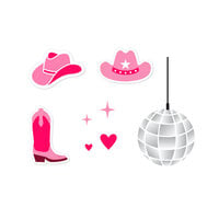 Scrapbook.com - Decorative Die Set -  Yeehaw - Disco Party