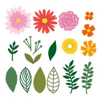 image of Scrapbook.com - Decorative Die Set - Market Bloom - Florals