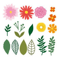 Scrapbook.com - Decorative Die Set - Market Bloom - Florals