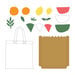 Scrapbook.com - Decorative Die Set - Market Bloom - Shopping Bags
