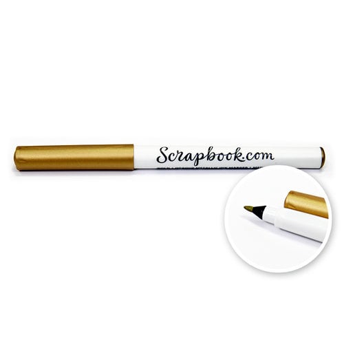 Scrapbook.com - Opaque Metallic Ink Marker - Medium - Gold