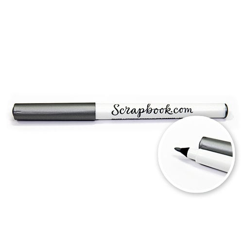 Scrapbook.com - Opaque Metallic Ink Marker - Medium - Silver
