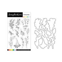 Scrapbook.com - Decorative Die and Photopolymer Stamp Set - Spring Sprigs