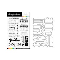 Scrapbook.com - Decorative Die and Photopolymer Stamp Set - Howdy and Yeehaw