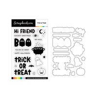 Scrapbook.com - Decorative Die and Photopolymer Stamp Set - Trick or Treat