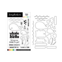 Scrapbook.com - Decorative Die and Photopolymer Stamp Set - Whale Hello