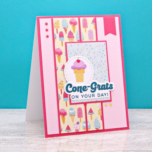 Scrapbook.com - Photopolymer Stamp Set and Coordinating Die - Birthday - Sugar Rush