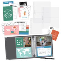 Scrapbook.com - Simple Scrapbooks - Adventure Calls - Complete Kit with Charcoal Gray Album