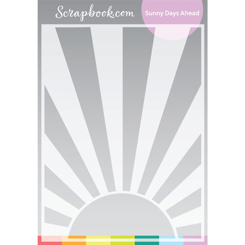 Scrapbook.com - Stencils - Sunny Days Ahead - 6x8