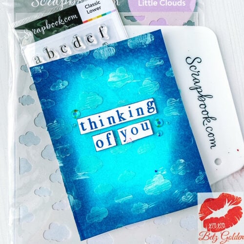 Scrapbook.com - Stencils - Little Clouds - 6x8