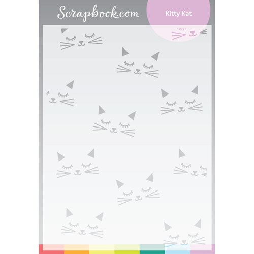 Scrapbook.com - Stencils - Kitty Kat - 6x8