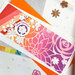 Scrapbook.com - Stencils - Slimline - Flower Garden - 4x9