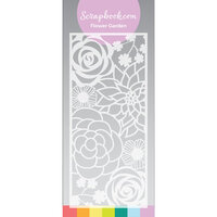 Scrapbook.com - Stencils - Slimline - Flower Garden - 4x9