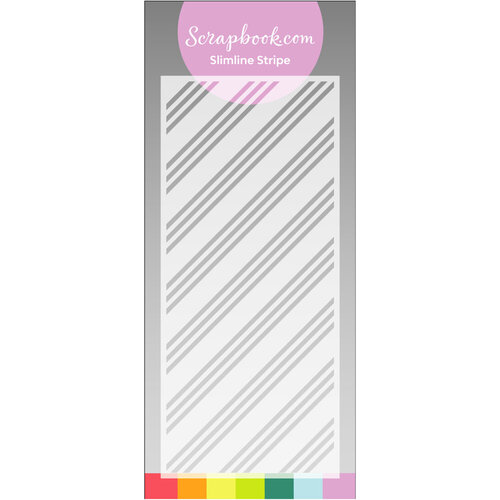 Scrapbook.com - Stencils - Slimline - Stripes - 4x9
