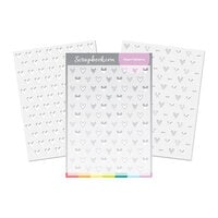Scrapbook.com - Stencils - Layered Set - Heart Patterns - 6x8