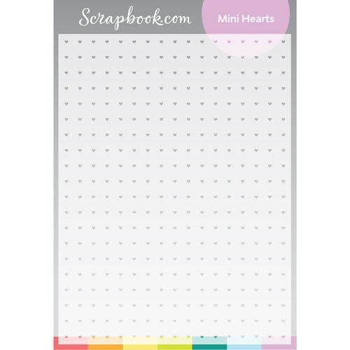 Scrapbook.com - Stencils - Mini Hearts - Grid - 6x8