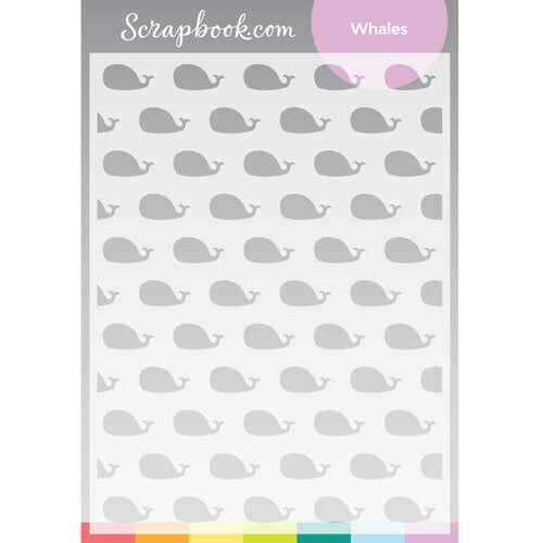 Scrapbook.com - Stencils - Whales - 6x8