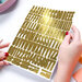 Scrapbook.com - Alphabet Sticker Sheet - Gold Foil
