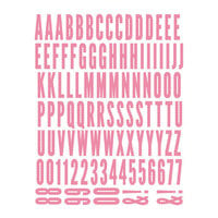 Scrapbook.com - Alphabet Sticker Sheet - Pink with Red Polka Dots