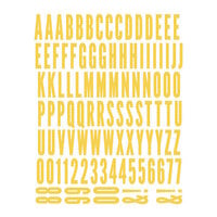 Scrapbook.com - Alphabet Sticker Sheet - Yellow with Orange Polka Dots