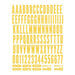 Scrapbook.com - Alphabet Sticker Sheet - Yellow with Orange Polka Dots
