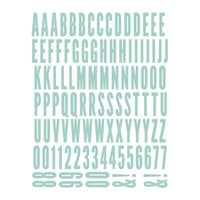 Scrapbook.com - Alphabet Sticker Sheet - Mint with Sage Polka Dots