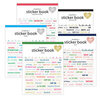 Scrapbook.com - Cardstock Sticker Book - Variety Pack with Foil Accents - 5 Book Bundle